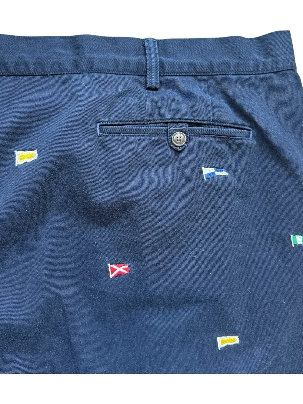 Polo Ralph Lauren Bedford Chino Shorts 52B Navy Nautical Flag Embroidered Golf